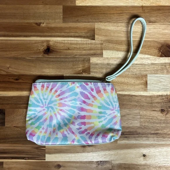 Travel Bag: Betsey Johnson Luv Tie Dye Wristlet Pouch - Picture 2 of 3